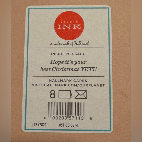 Hallmark Christmas Cards Featuring a Yeti & a Snowman - Picture 5 of 6